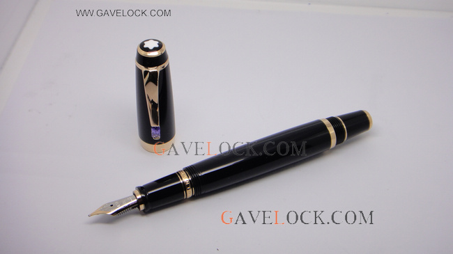 Replica MontBlanc Boheme Noir Black & Gold Pen - Best Montblanc Fountain Pens